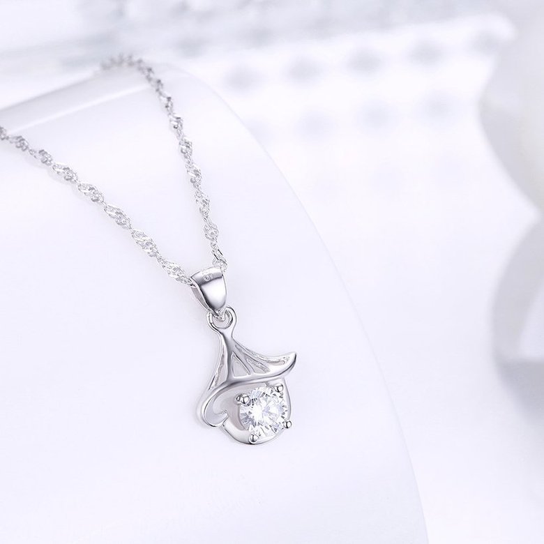 Wholesale Big Deal 925 Sterling Silver CZ Necklace TGSSN074 1