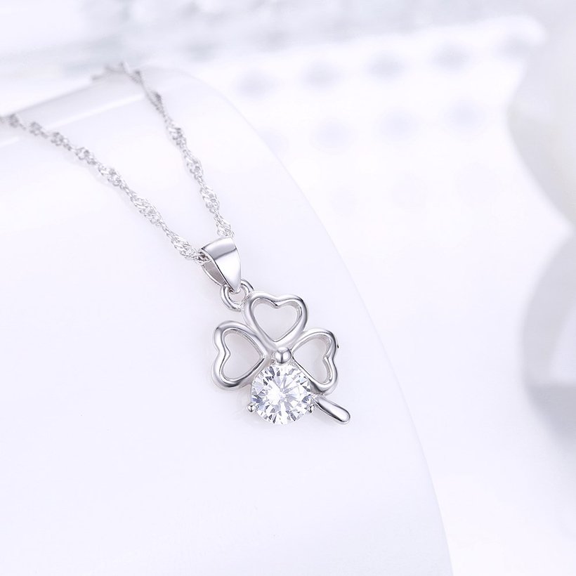 Wholesale Super Deal 925 Sterling Silver CZ Necklace TGSSN075 1