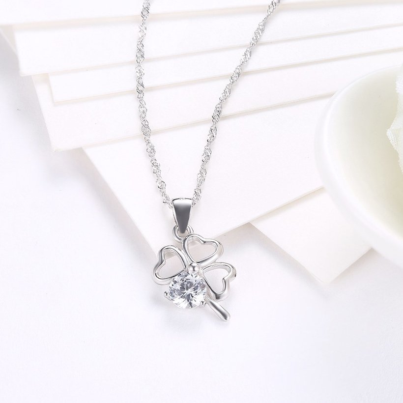 Wholesale Super Deal 925 Sterling Silver CZ Necklace TGSSN075 2