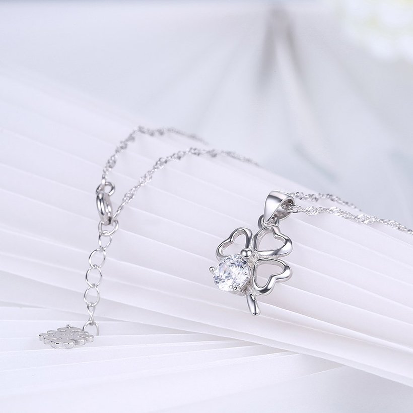 Wholesale Super Deal 925 Sterling Silver CZ Necklace TGSSN075 3