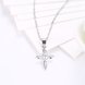 Wholesale Fashion 925 Sterling Silver Cross CZ Necklace TGSSN078 2 small