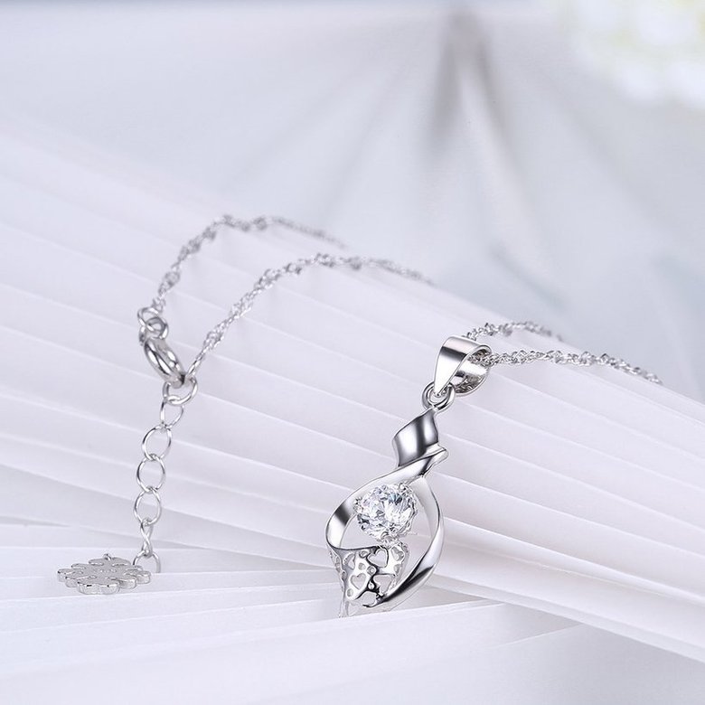 Wholesale New Fashion 925 Sterling Silver CZ Necklace TGSSN079 3