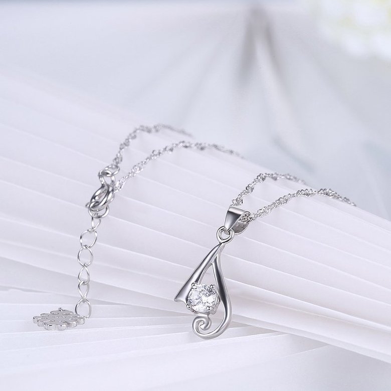 Wholesale New Fashion 925 Sterling Silver CZ Necklace TGSSN084 3