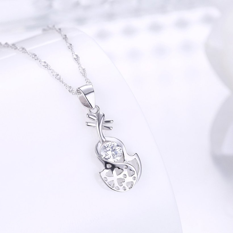 Wholesale Creative Style 925 Sterling Silver CZ Necklace TGSSN085 1