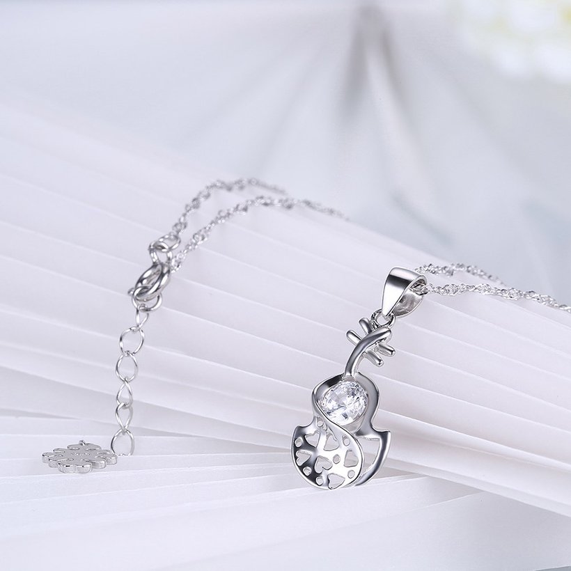Wholesale Creative Style 925 Sterling Silver CZ Necklace TGSSN085 3