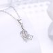 Wholesale Fashion 925 Sterling Silver Leaf CZ Necklace TGSSN168 1 small