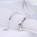Wholesale Fashion 925 Sterling Silver Leaf CZ Necklace TGSSN168 3 small