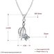 Wholesale Fashion 925 Sterling Silver Leaf CZ Necklace TGSSN168 4 small