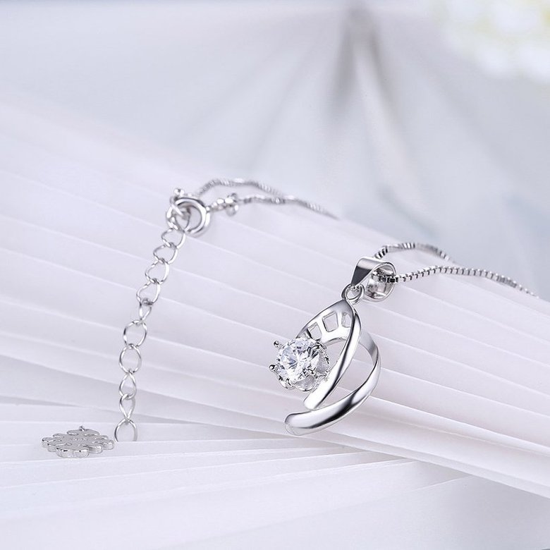 Wholesale 2018 New Style 925 Sterling Silver CZ Necklace TGSSN087 3
