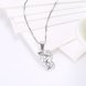 Wholesale 2018 New Style 925 Sterling Silver CZ Cat Necklace TGSSN089 2 small