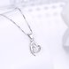 Wholesale Discount 925 Sterling Silver Heart CZ Necklace TGSSN091 1 small