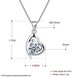 Wholesale Discount 925 Sterling Silver Heart CZ Necklace TGSSN091 4 small