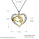 Wholesale new gem-set Romantic heart Pure S925 Sterling Silver Necklace TGSSN011 2 small
