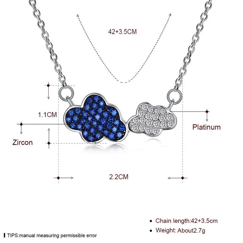 Wholesale The clouds pendant Pure S925 Sterling Silver Necklace TGSSN013 2
