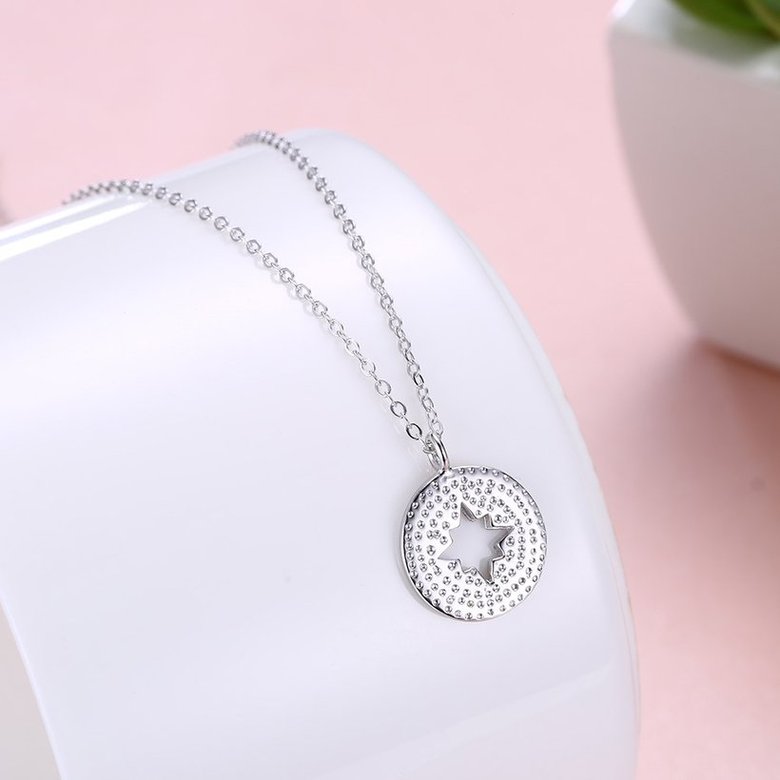 Wholesale Stars Creative Pure S925 Sterling Silver Necklace TGSSN017 1