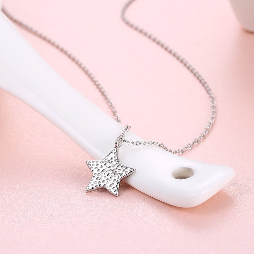 Wholesale Little star Pure S925 Sterling Silver pendant Necklace TGSSN021 0