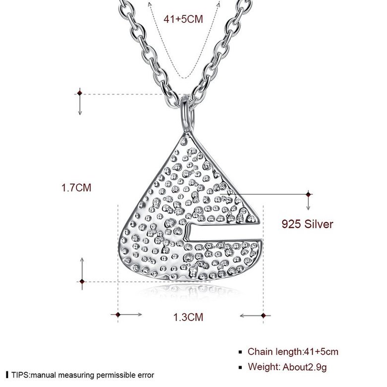 Wholesale Creative Pure S925 Sterling Silver pendant Necklace TGSSN023 2