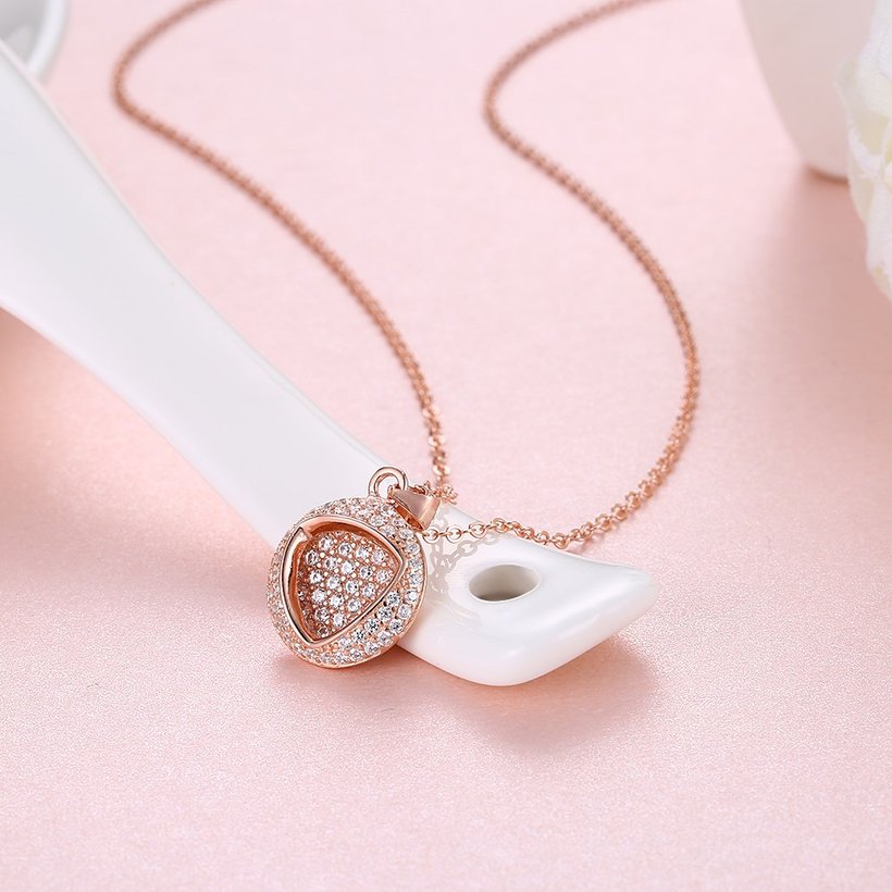 Wholesale Modern Stylish Heart CZ Pure S925 Sterling Silver Pandent Necklace TGSSN029 1