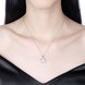 Wholesale Modern Stylish Heart CZ Pure S925 Sterling Silver Pandent Necklace TGSSN029 3 small