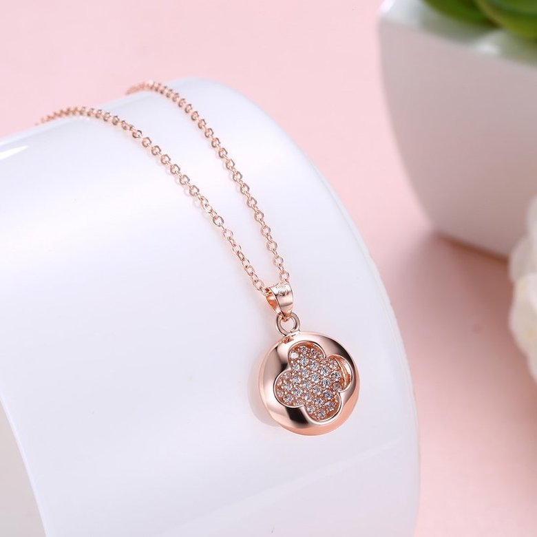 Wholesale Boutique Stylish Heart CZ Pure S925 Sterling Silver Pandent Necklace TGSSN031 1