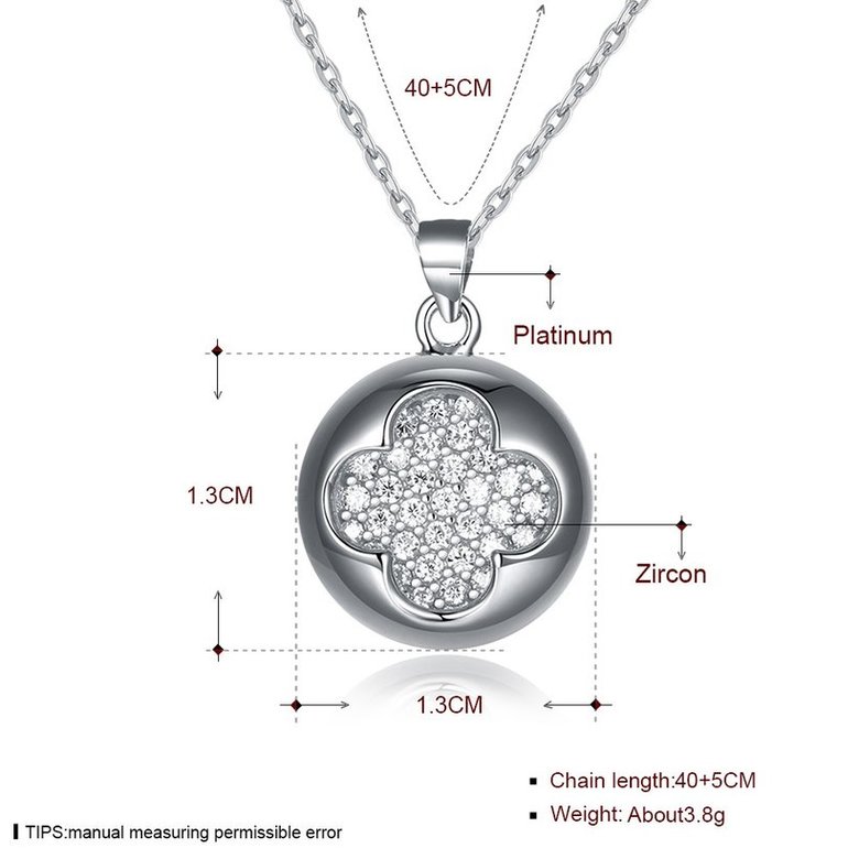 Wholesale Boutique Stylish Heart CZ Pure S925 Sterling Silver Pandent Necklace TGSSN031 4