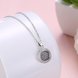 Wholesale Simple Round CZ Pure S925 Sterling Silver Pandent Necklace TGSSN033 3 small