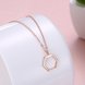 Wholesale Fashionable hexagon hollow out S925 Sterling Silver Necklace TGSSN039 1 small
