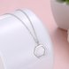 Wholesale Fashionable hexagon hollow out S925 Sterling Silver Necklace TGSSN039 3 small