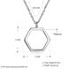 Wholesale Fashionable hexagon hollow out S925 Sterling Silver Necklace TGSSN039 4 small