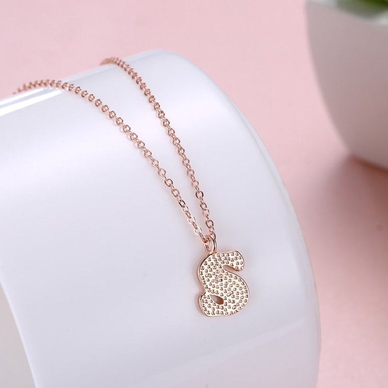 Wholesale Lovely s-shaped pure S925 Sterling Silver pandent Necklace TGSSN043 1