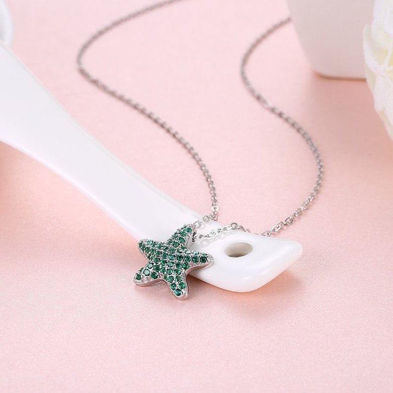 Wholesale Starfish Creative pure S925 Sterling Silver pandent Necklace TGSSN046 0