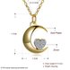 Wholesale Heart-shaped moon pure S925 Sterling Silver pandent Necklace TGSSN002 4 small