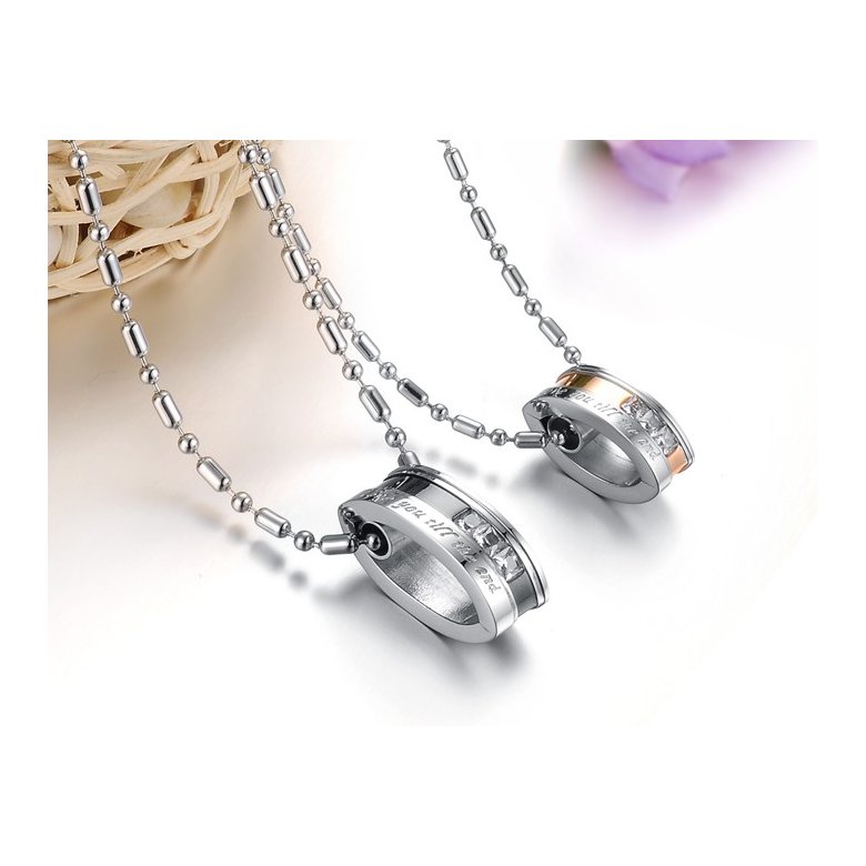 Wholesale Hot selling fashion stainless steel couples Necklace TGSTN028 0