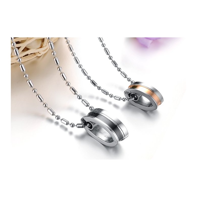 Wholesale Hot selling fashion stainless steel couples Necklace TGSTN028 1