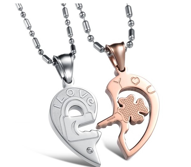 Wholesale The best gifts stainless steel couples Necklacepair TGSTN029 0