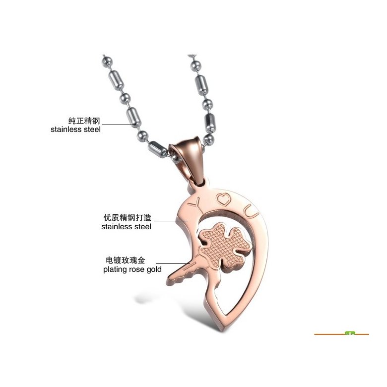 Wholesale The best gifts stainless steel couples Necklacepair TGSTN029 1