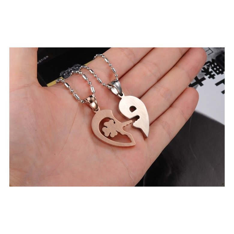 Wholesale The best gifts stainless steel couples Necklacepair TGSTN029 3