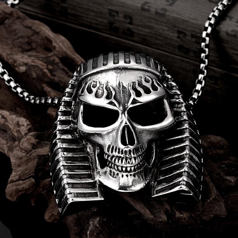 Wholesale Punk 316L stainless steel Skeleton Necklace TGSTN085 0