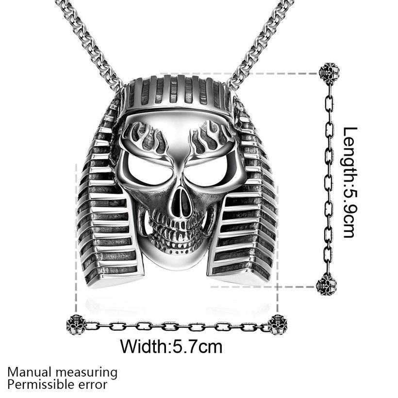 Wholesale Punk 316L stainless steel Skeleton Necklace TGSTN085 2
