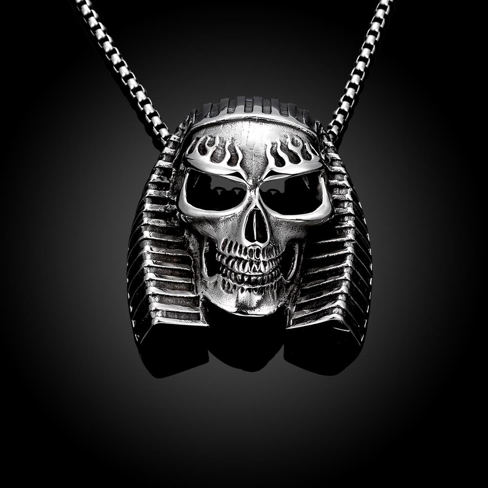 Wholesale Punk 316L stainless steel Skeleton Necklace TGSTN085 3