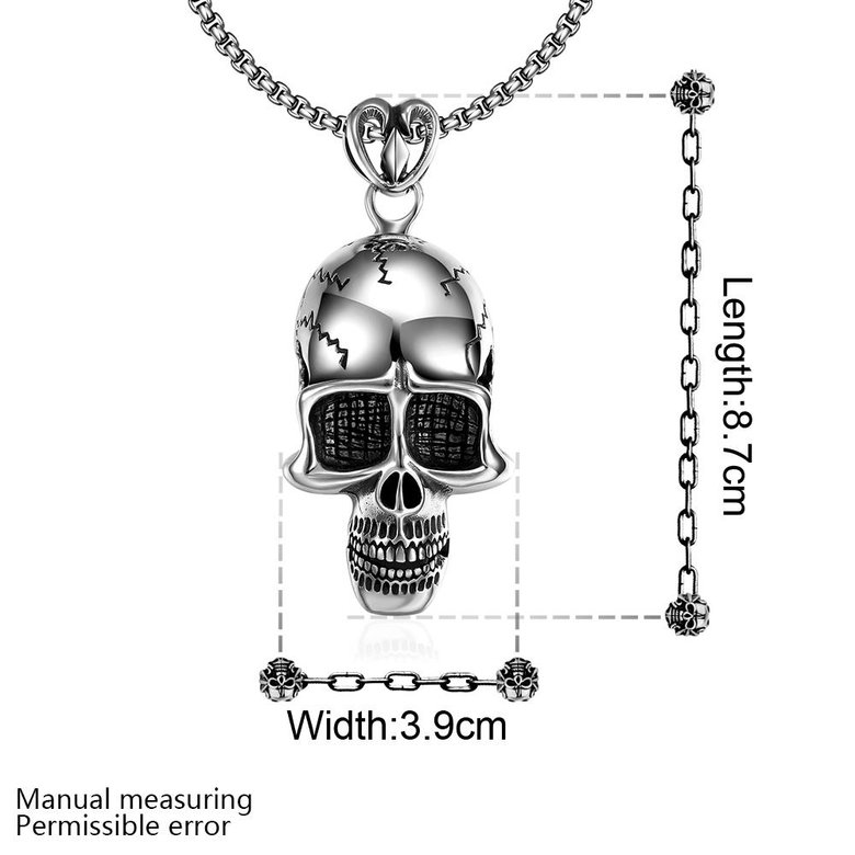 Wholesale Punk 316L stainless steel Skeleton Necklace TGSTN098 1