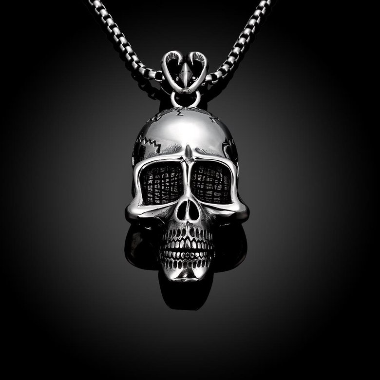 Wholesale Punk 316L stainless steel Skeleton Necklace TGSTN098 2