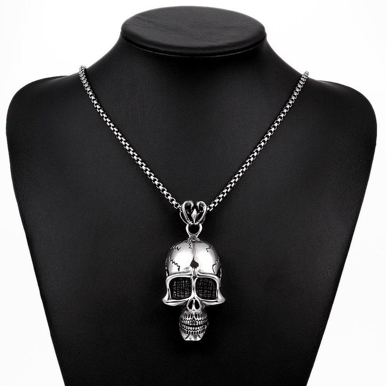 Wholesale Punk 316L stainless steel Skeleton Necklace TGSTN098 4