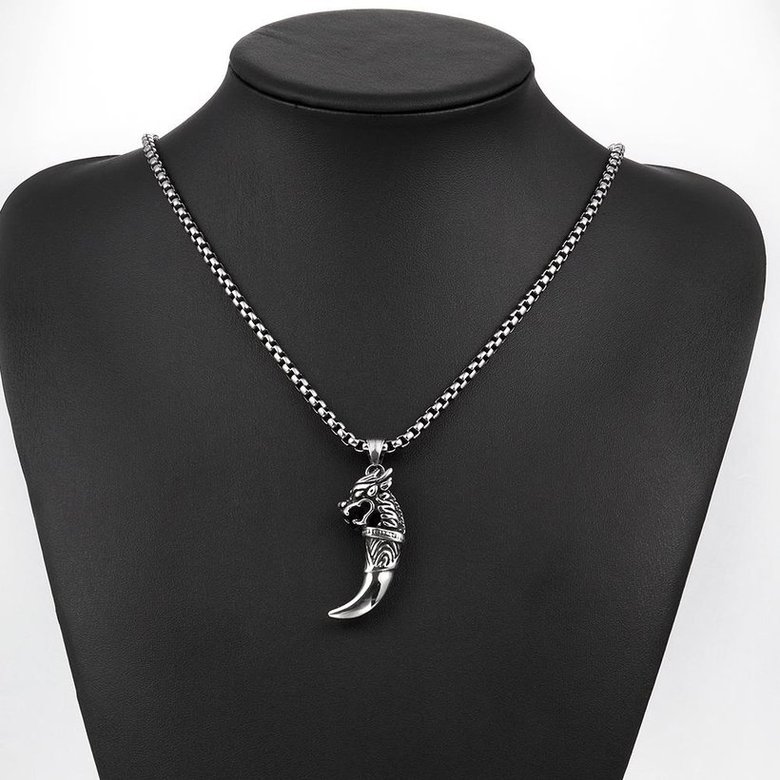 Wholesale Vintage 316L stainless steel Animal Necklace TGSTN104 4