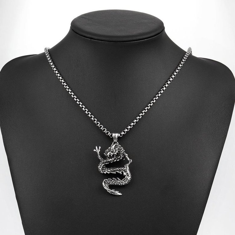 Wholesale Vintage 316L stainless steel Animal Necklace TGSTN106 4