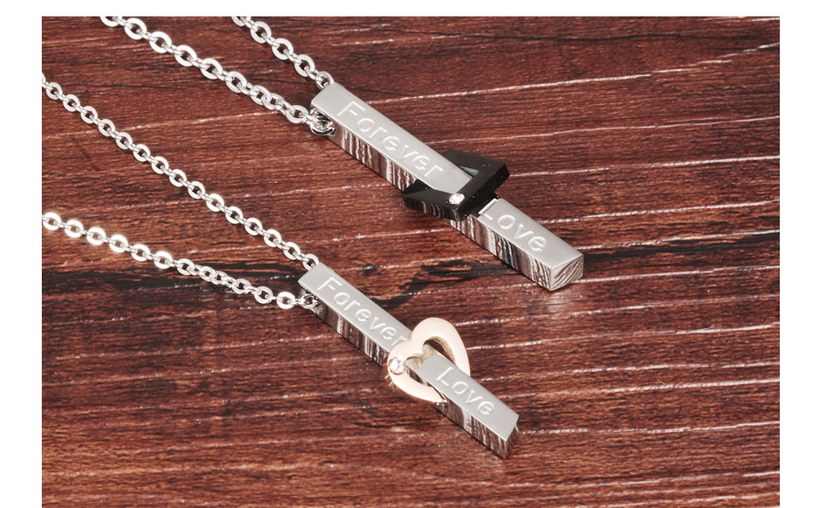 Wholesale New Style Fashion Stainless Steel Couples necklaceLovers TGSTN022 5