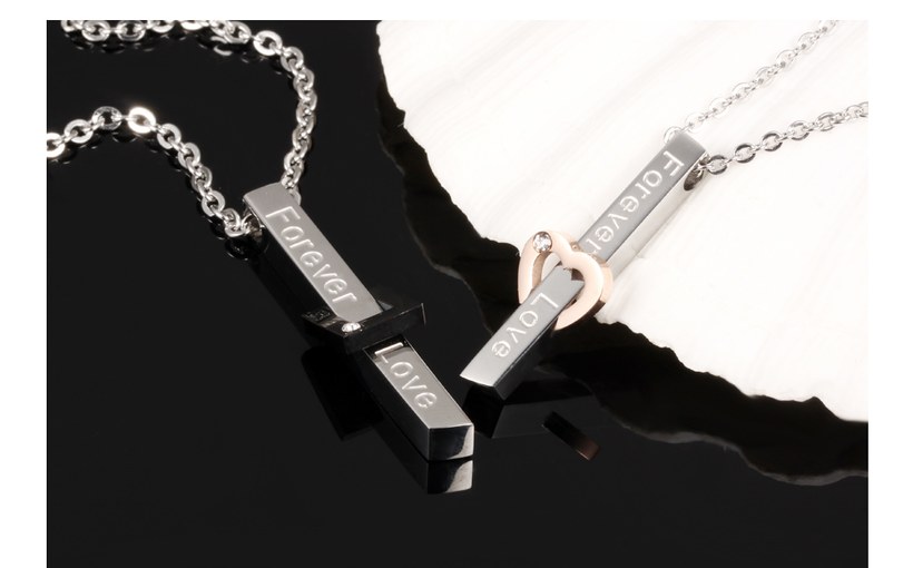 Wholesale New Style Fashion Stainless Steel Couples necklaceLovers TGSTN022 6