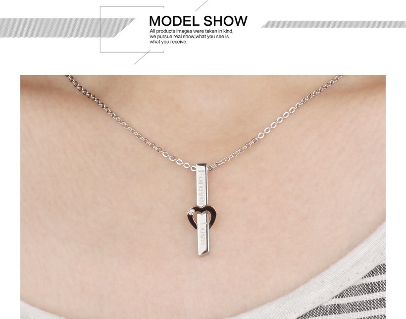 Wholesale New Style Fashion Stainless Steel Couples necklaceLovers TGSTN022 8