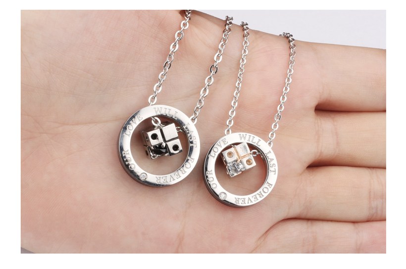 Wholesale New Style Fashion Stainless Steel Couples necklaceLovers TGSTN023 6