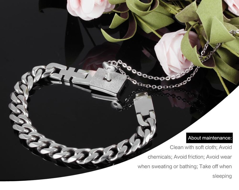 Wholesale Style Fashion Stainless Steel Couples necklaceLovers TGSTN005 5